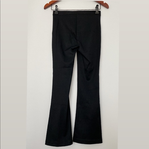 Helmut Lang Cropped Flare Rib Trouser in Black - Picture 4 of 10